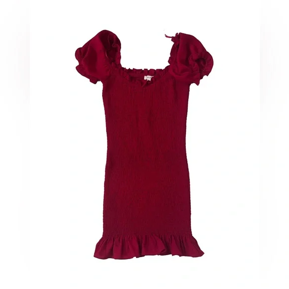 open lace back dress The Little Red Rose Dress M